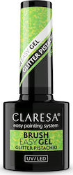 Claresa Brush Easy Gel Geluri Unghii Glitter Pi...