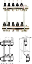 SiGMA-Li Pipe Manifold Brass Female 509mm