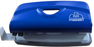 Romeo Maestri Perforator mit Anleitung 2-Loch-Stanze für 10 Blätter in Blau Farbe