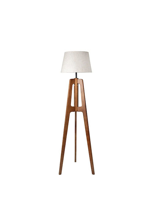 Floor Lamp H158xW40cm with Lamp Bulb Base for E27 Brown
