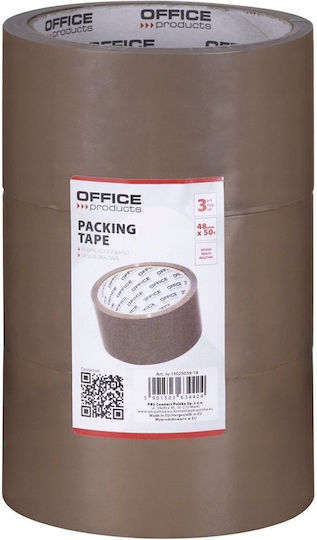 Office Products Опаковъчна Лента 48mm x 46m в Кафяв Цвят 3 Бройки