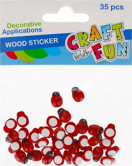 Craft with Fun Holzhandwerksdekoration Tier 35 Stück (3 Verpackungen)