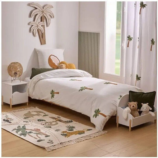 Atmosphera Set Kinderbettbezüge Doppel mit 2 Kissenbezügen Weiß 200x140cm