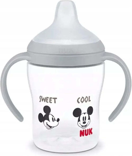 Nuk Plastic Baby Bottle Anti-colic with Silicone Teat for 6+ Months Grey 150ml
