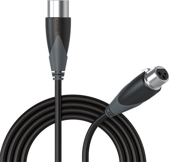 Procab Cable XLR male / XLR female - Μαύρο 10m 1KPCL150