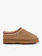 Leder Hausschuhe Damen Pantoffeln Braun