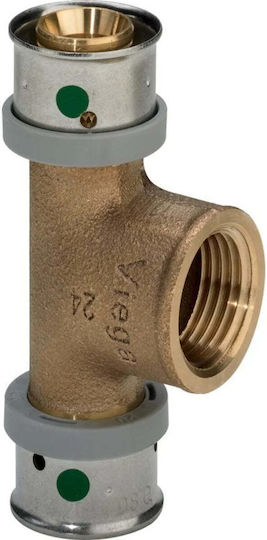 Viega Rohr-T-Stück 25 X 3/4 X 25 Messing Poliert Dwz