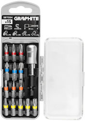 Graphite Καρυδάκια με Μύτες Torx και Καρέ Υποδοχής 1/2'' Σετ 15τμχ