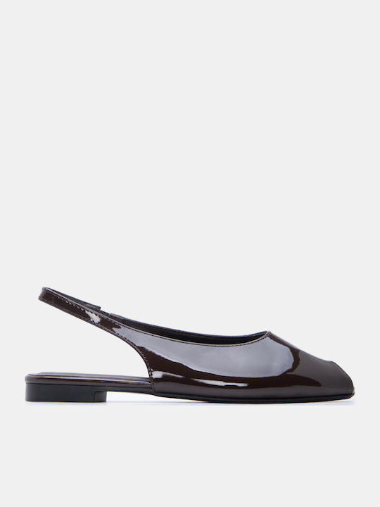 Women's Pointed Toe Brown Ballerina Shoes
