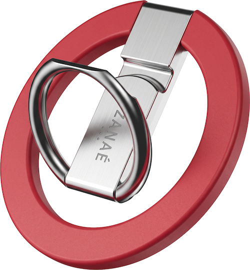 Zanaé Foldable Magnetic Ring Stand Compatible Iphone Magsafe Pixelsnap Red