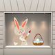 Easter Display Wall Sticker The Painter Rabbit 130x130cm