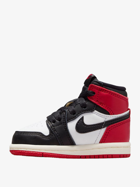Jordan 1 Retro High Og Adidasi copii High Albi