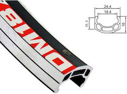 Alexrims Στεφάνι Mtb Dm18 26''x36 Οπών Πλευρά Cnc Καψύλια Μαύρο Alx-dm1836
