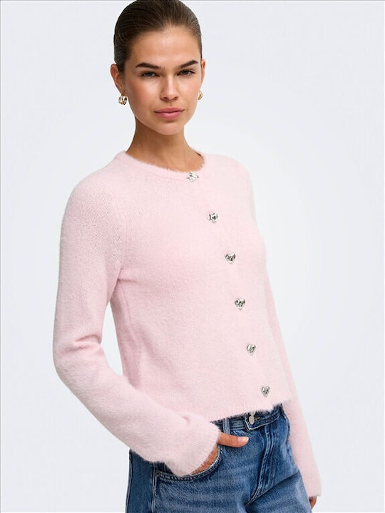 Only Damen Strickjacke mit Knöpfen Pale Lilac