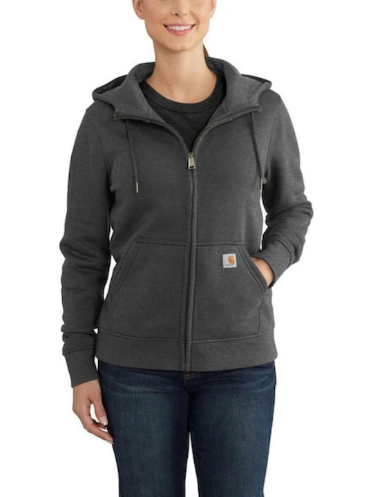 Damen Strickjacke mit Reissverschluss Anthrazit