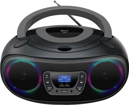 Tragbarer Radio-CD-Spieler mit Radio USB Bluetooth Graue