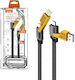 USB към Type-C / Lightning Кабел 3.1A Сив 1.2м 36147