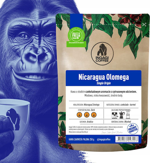 Ingagi Coffee Cafea Espresso Arabica Columbia în Boabe 1 kg