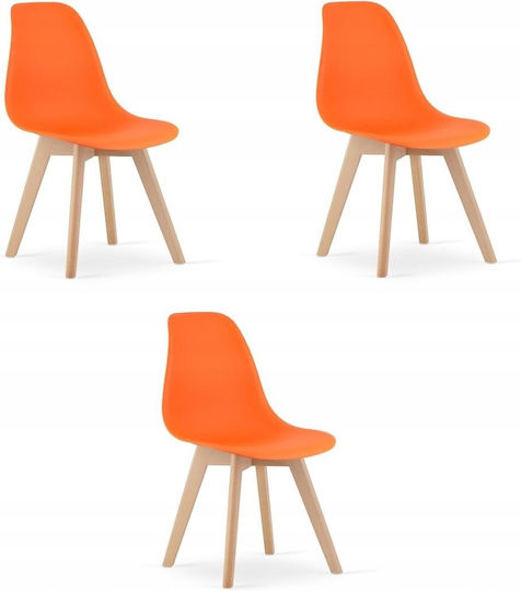 Dining Room Chairs 3 Pieces Orange Dining Room Chairs 3 Pieces Orange