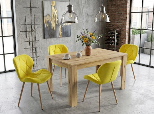 Kitchen Chairs 61x52x41cm 2 Pieces Yellow Kitchen Chairs 61x52x41cm 2 Pieces Yellow
