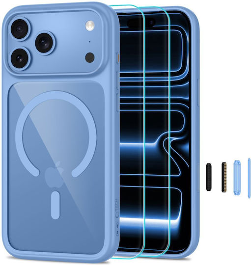 Tech-Protect Magone Rückseite Umschlag mit Gehärtetem Glas 0,3 mm Hellblau (iPhone 18 Pro Max / 17 Pro Max)