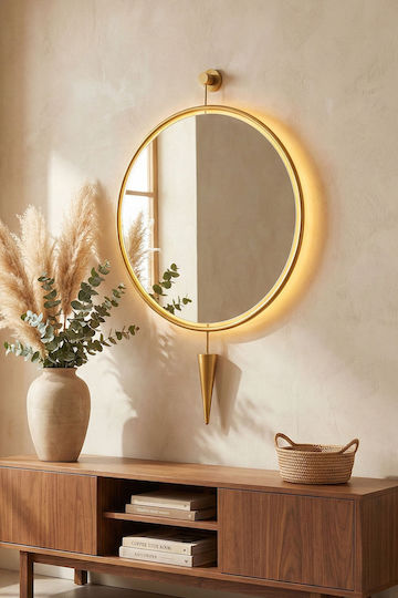 SteweHome Oglindă Ovală De Baie Lumini LED 75x110cm
