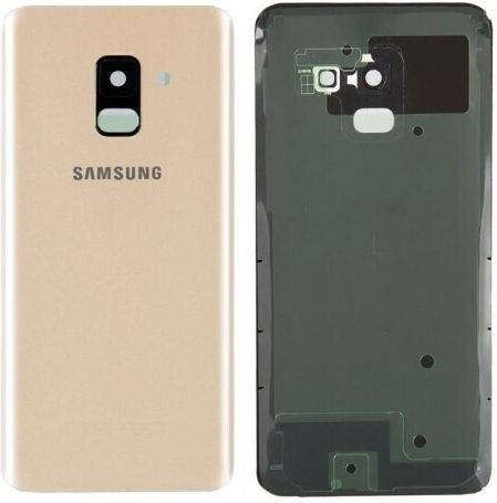 Samsung Galaxy A8 2018 Batterycover+camera Lens Gold Grade A