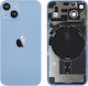 Оригинално задно стъкло Nfc Flex Flash & Camera Lens iPhone 14 Синьо