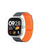Xiaomi Band 10 Pro/9 Pro Redmi Watch 6 5 4 Xdfind Magnetic Silicone Watch Strap Grey Orange