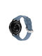 Каишка за часовник от силикон Universal T-buckle 20mm Сив Лавандула