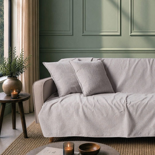 Teoran Bolton Ριχτάρι Πολυθρόνας Ζακάρ 180x150εκ. Light Grey