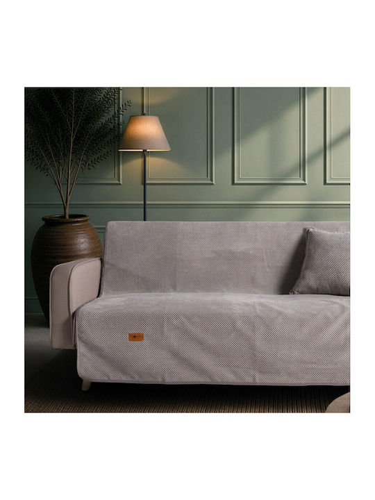 Teoran Pearl Sesselüberwurf 180x150cm Grau