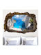 Dreidimensionales Wandsticker & Wandgemälde Zakinthos Schiffswrack 60x90cm