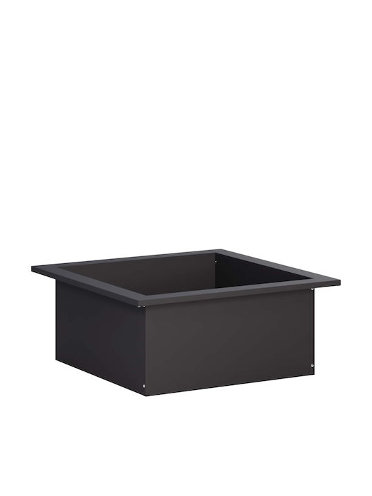 vidaXL Feuerstelle Draußen Metallisch Schwarz 9...
