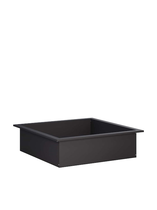 vidaXL Feuerstelle Draußen Metallisch Schwarz 9...