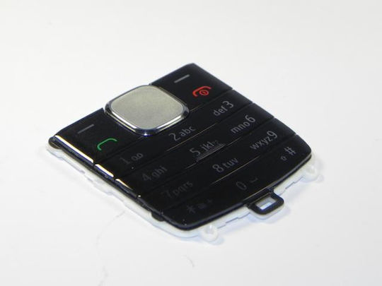 Nokia 1800 Мобилна Клавиатура Металически Черен Оригинален