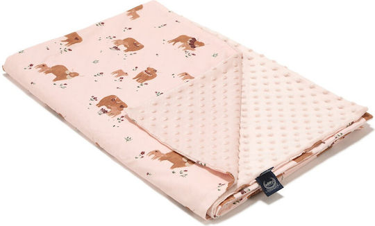 La Millou Cot Blanket Cotton Pink 110x140cm