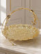 Keskor Decorative Metallic Gold Platter 26x25x23cm