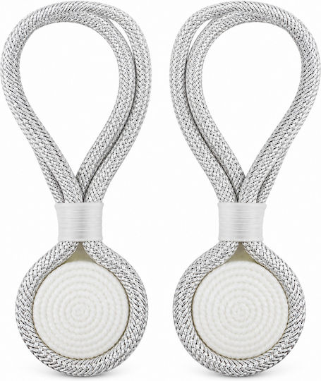 Krawatten-Rücken Magnetisch Silber 2 Stück