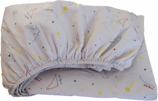 Decocraft Single Sheet with Elastic Band Cotton Ecru 90x200cm