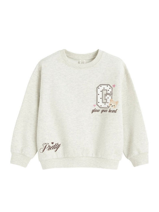 Fleece Kinder-Sweatshirt Beige
