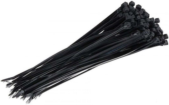 Qoltec Plastic Cable Ties 120mmx2.5mm in Black Colour (100pcs)
