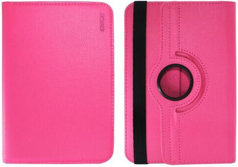 Enkay Hat Prince Rotating Flip Cover Stand Tablet Case 7 Inch Fuchsia