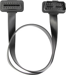 Techstar Cablu Prelungitor Obd2 16 Pin Femelă-Mascul 60 Cm Panglică Plat J1962 Tip A 12v Pass-through Direct 1:1 Techstar Cablu Prelungitor Obd2 16 Pin Femelă-Mascul 60 Cm Panglică Plat J1962 Tip A 12v Pass-through Direct 1:1
