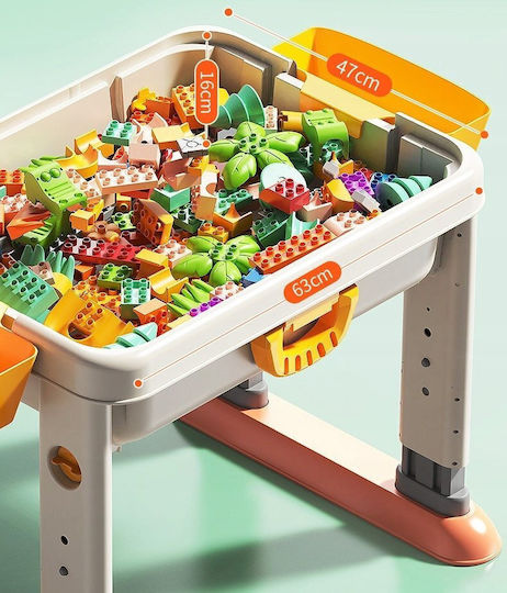 Lean Toys Τουβλάκια Τραπεζάκι 3 σε 1, για 3+ Ετών 55τμχ