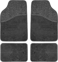 Universal Carpet Car Floor Mats 4 Pcs Black Type B Ap-165