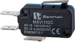 Spamel Microîntrerupător Cu Pârghie Scurtă Plat Msv102c