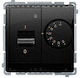 Simon Basic Temperature Regulator Internal Sensor 16a 230v Socket Mounting Screws Box Black Bmrt10w.02/49