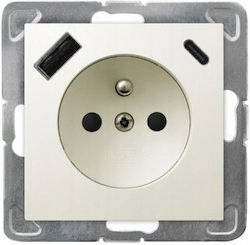 Ospel Impresja Single Walled Power Socket with ...