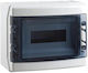 Elettrocanali Wall Mounted Waterproof Fuse Box 1 Row 12 Elements